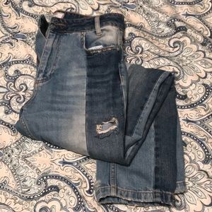 Free people, two toned ripped jeans